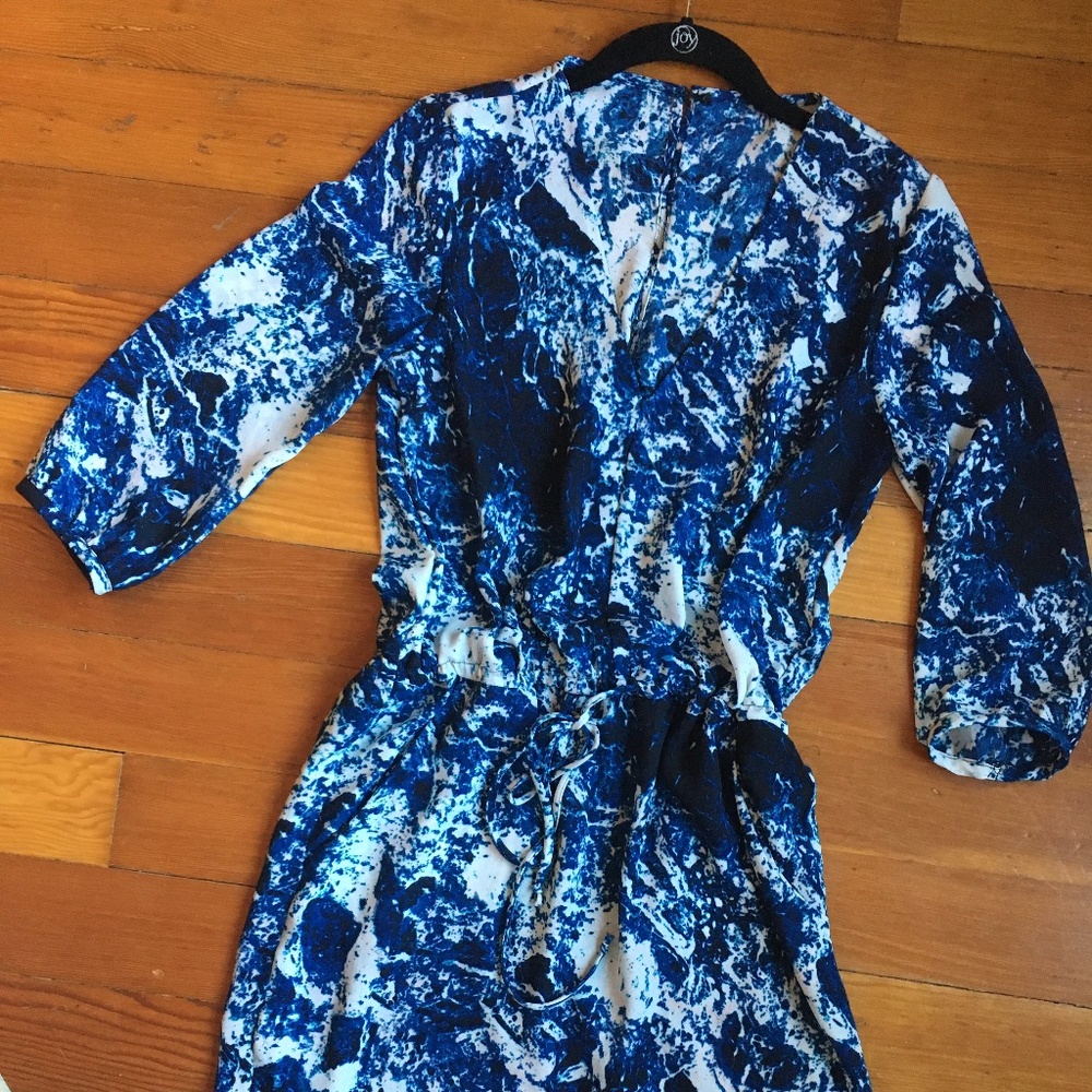 Blue organic ocean pattern dress